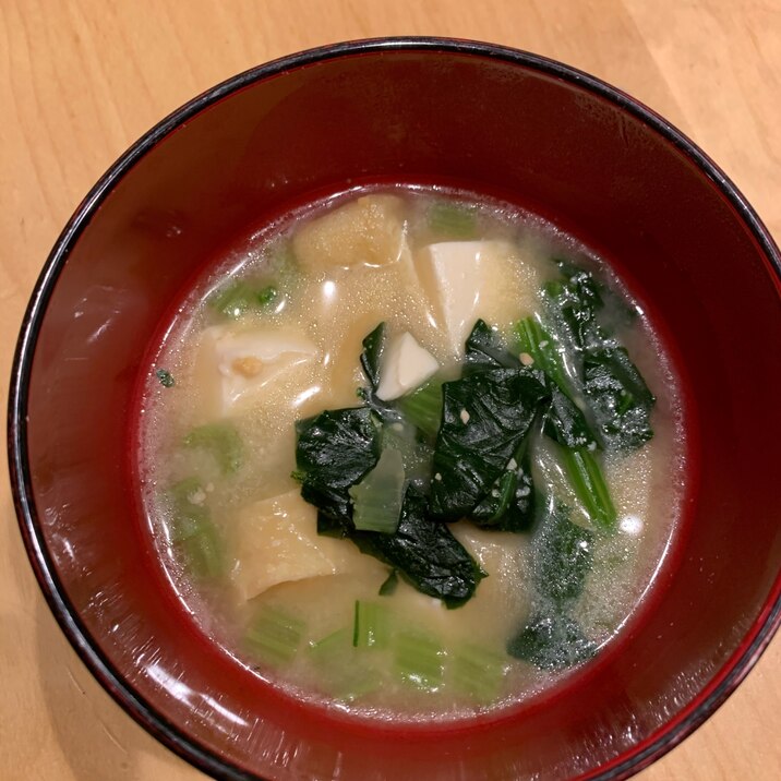 小松菜と豆腐のスープ